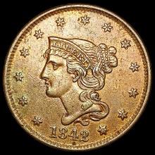 1842 Braided Hair Large Cent CHOICE AU