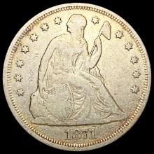 1871 Seated Liberty Dollar NICELY CIRCULATED