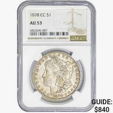 1878-CC Morgan Silver Dollar NGC AU53