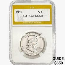 1955 Franklin Half Dollar PGA PR66 DCAM