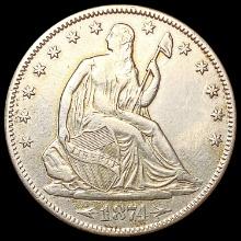 1874-S Seated Liberty Half Dollar CHOICE AU