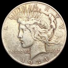 1934-S Silver Peace Dollar LIGHTLY CIRCULATED