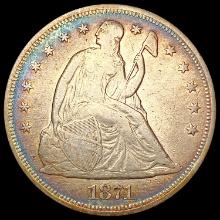 1871 Seated Liberty Dollar LIGHTLY CIRCULATED