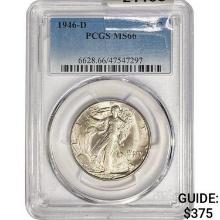 1946-D Walking Liberty Half Dollar PCGS MS66