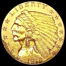 1915 $2.50 Gold Quarter Eagle CLOSELY UNCIRCULATED