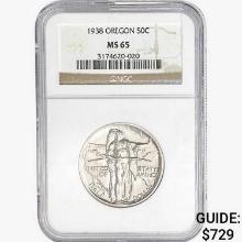 1938 Oregon Trail Half Dollar NGC MS65