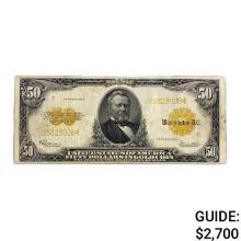 1922 $50 GRANT GOLD CERT NOTE VF