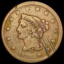 1839 Braided Hair Large Cent NICELY CIRCULATED