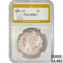 1881-CC Morgan Silver Dollar PGA MS66+