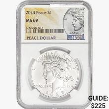 2023 Silver Peace Dollar NGC MS69