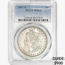 1897-S Morgan Silver Dollar PCGS MS64