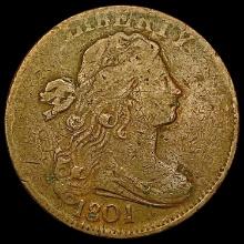 1801 Draped Bust Large Cent NICELY CIRCULATED