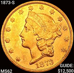 1873-S $20 Gold Double Eagle UNCIRCULATED