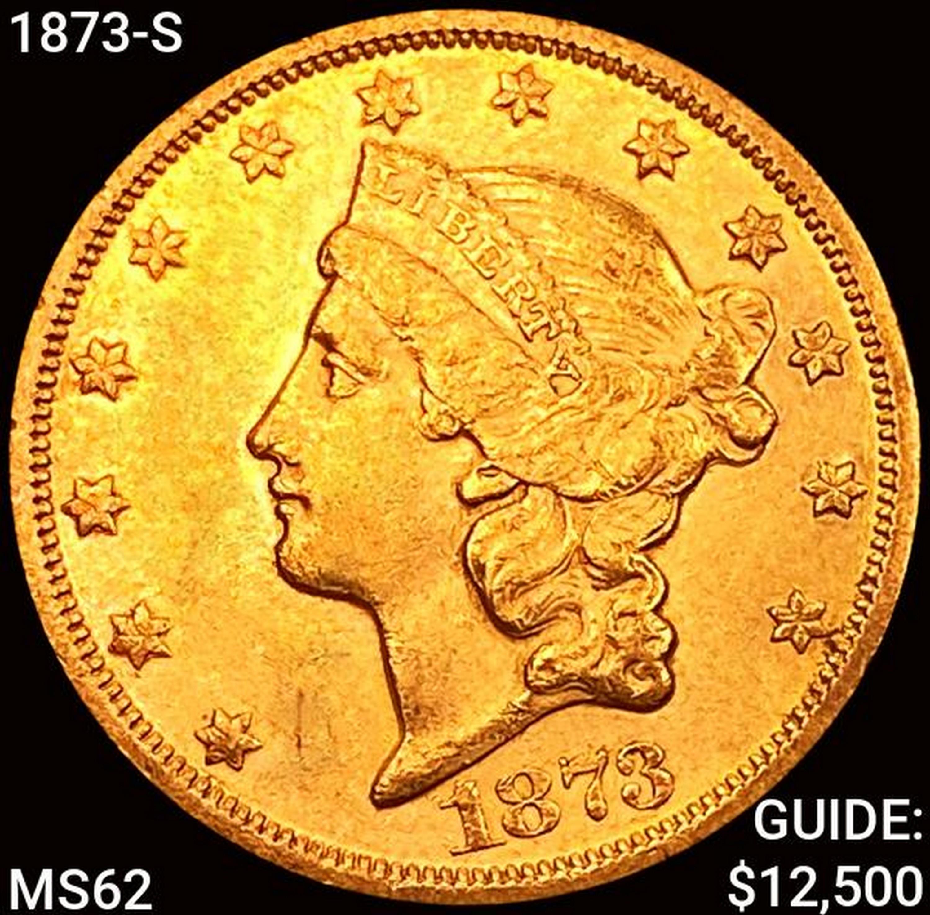 1873-S $20 Gold Double Eagle UNCIRCULATED