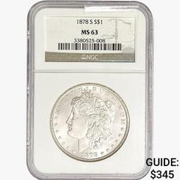 1878-S Morgan Silver Dollar NGC MS63