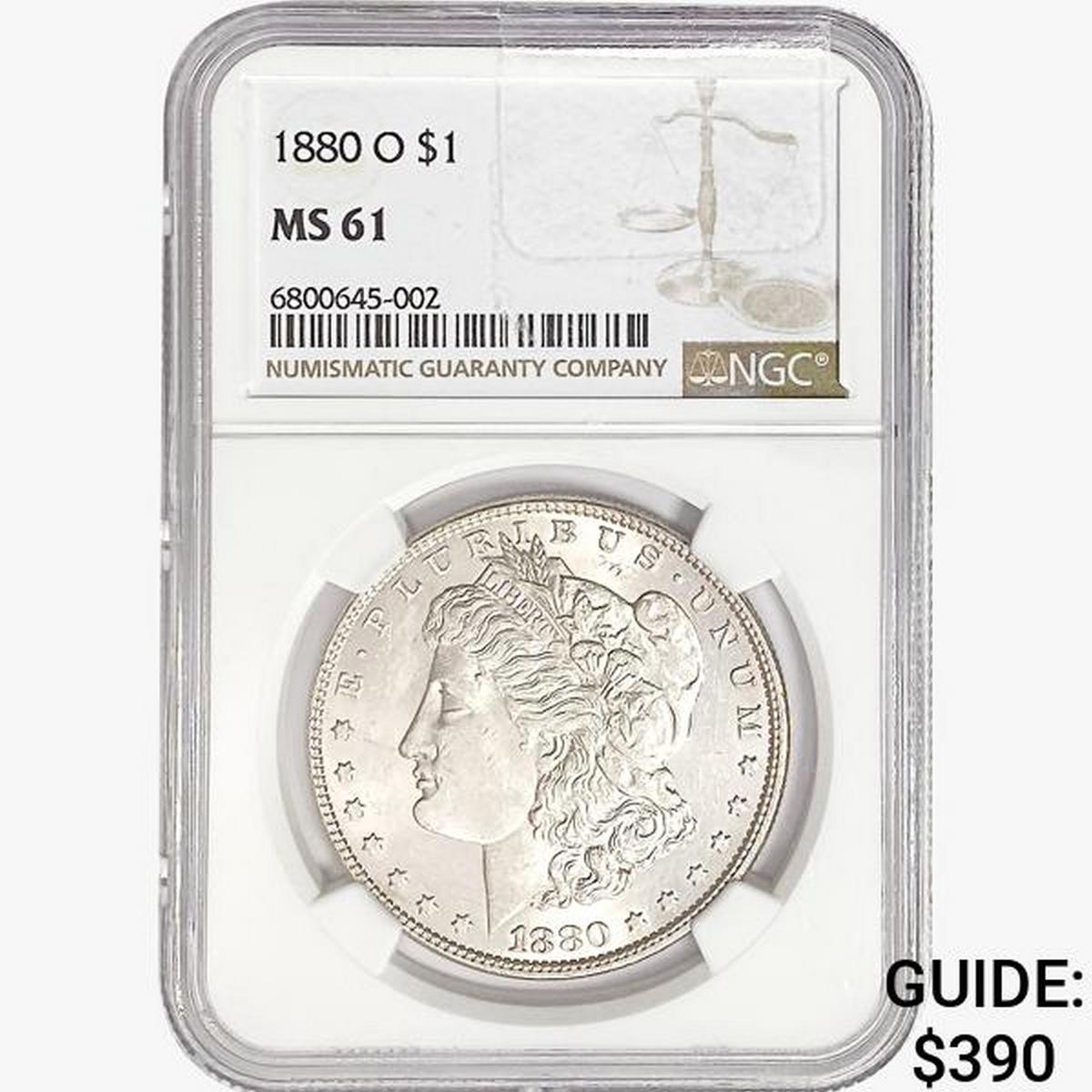 1880-O Morgan Silver Dollar NGC MS61