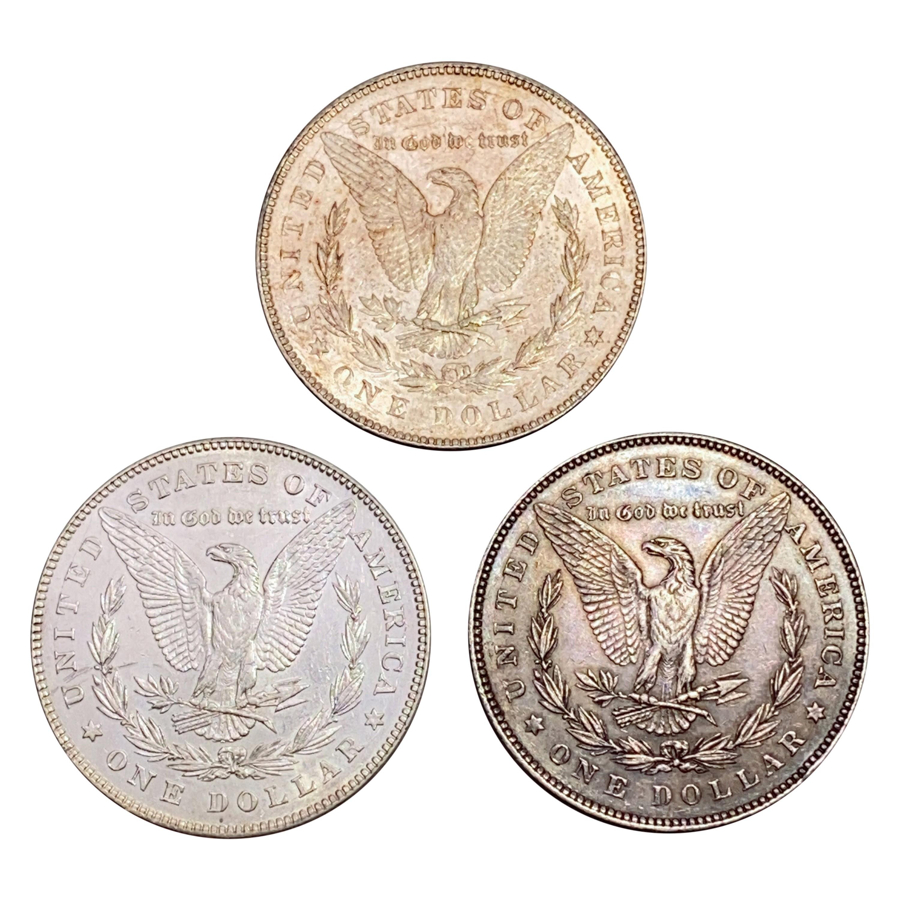 1878 7/8 TF Morgan Silver Dollars [3 Coins]
