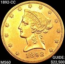 1892-CC $10 Gold Eagle UNCIRCULATED