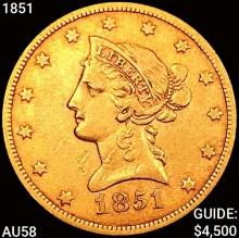1851 $10 Gold Eagle