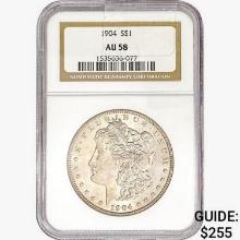 1904 Morgan Silver Dollar NGC AU58