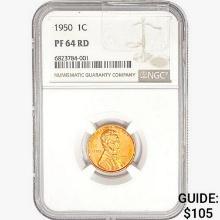 1950 Wheat Cent NGC PF64 RD