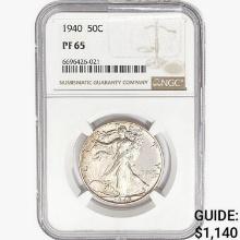 1940 Walking Liberty Half Dollar NGC PF65