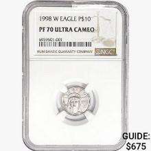 1998-W $10 1/4oz. Plat. Eagle NGC PF70 UC