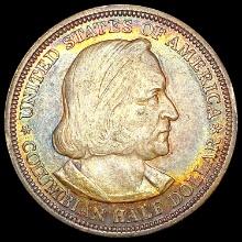 1892 Toned Columbia Half Dollar UNCIRCULATED