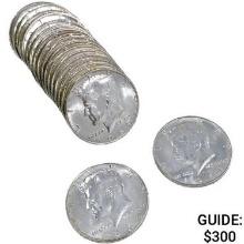1969-D Roll of 40% Silver Kennedy Half Dollars [20