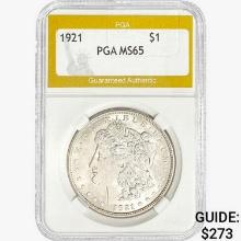 1921 Morgan Silver Dollar PGA MS65