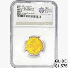 2023 G.Britain Â£25 1/4oz. Gold 284th NGC MS68 Brit