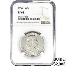 1950 Franklin Half Dollar NGC PF66