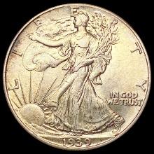 1939 Walking Liberty Half Dollar CLOSELY UNCIRCULA