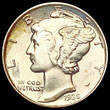 1935 FSB Mercury Dime GEM BU