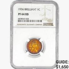 1936 Wheat Cent NGC PF64 RB Brilliant