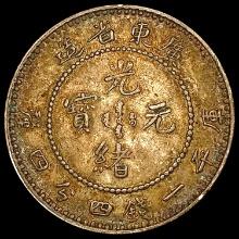 1889 China Kwangtung Prov Silv 20 Cents CLOSELY UN