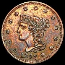 1842 Braided Hair Large Cent UNCIRCULATED