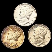 [3] Merucry Silver Dimes [1940-D, [2] 1940-S] NICE