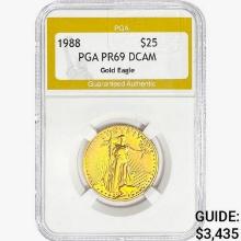 1988 $25 1/2oz. American Gold Eagle PGA PR69 DCAM