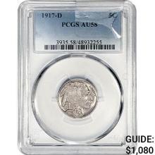 1917-D Buffalo Nickel PCGS AU58