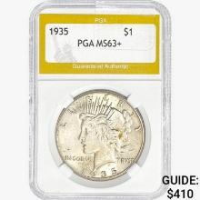 1935 Silver Peace Dollar PGA MS63+