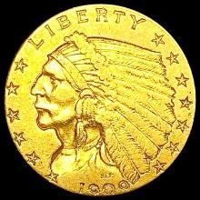 1909 $2.50 Gold Quarter Eagle CLOSELY UNCIRCULATED