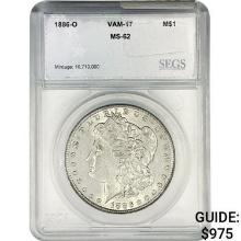 1886-O Morgan Silver Dollar SEGS MS62 VAM-17