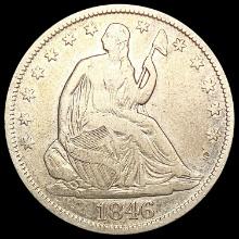 1846 Seated Liberty Half Dollar LIGHTLY CIRCULATED