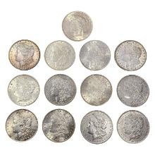 1878-1922 UNC Morgan and Peace Dollars [12 Coins]