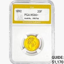 1892 .1867oz. Gold 20F Austria PGA MS66+