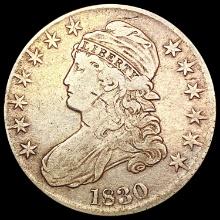 1830 Sm 0 Capped Bust Half Dollar NEARLY UNCIRCULA
