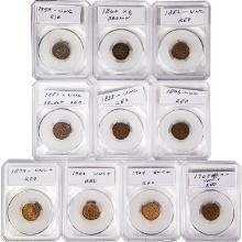 1859-1908 Indian Head Cent Collection [10 Coins]