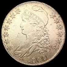 1808 Capped Bust Half Dollar CLOSELY UNCIRCULATED