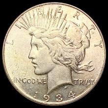 1934 Silver Peace Dollar CLOSELY UNCIRCULATED